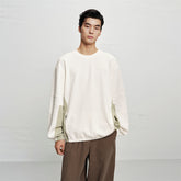 Men's Contrast Sweatshirt with Back Letter Print